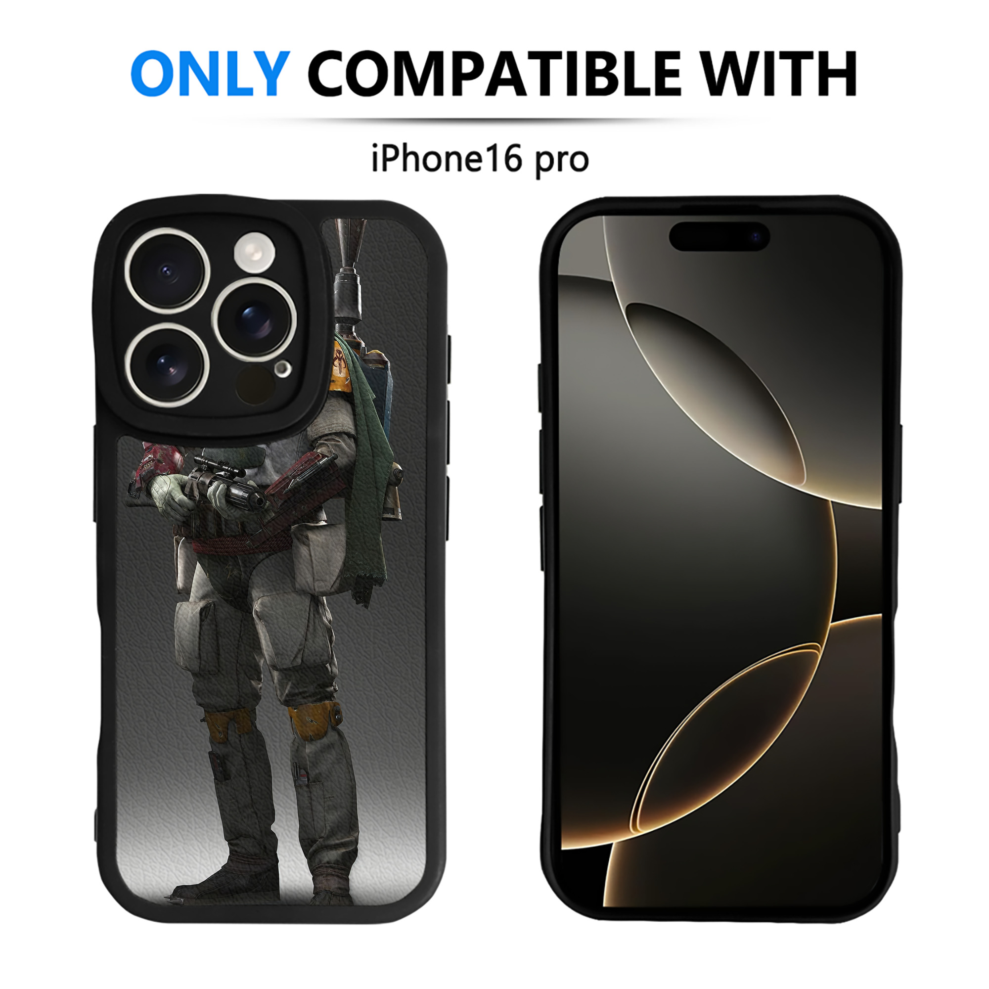 （画像用） スター・ウォーズ Star Wars 【iPhone 16シリーズ対応】シリコンスマホケース（レザー調） 材質：シリコン